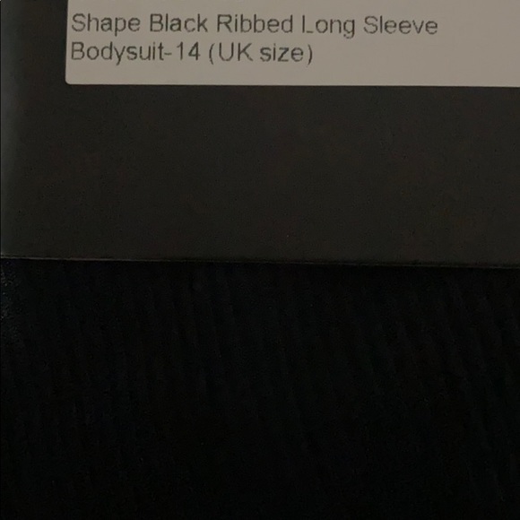 Black Ribbed Long-Sleeve Shape Bodysuit - Picture 8 of 13